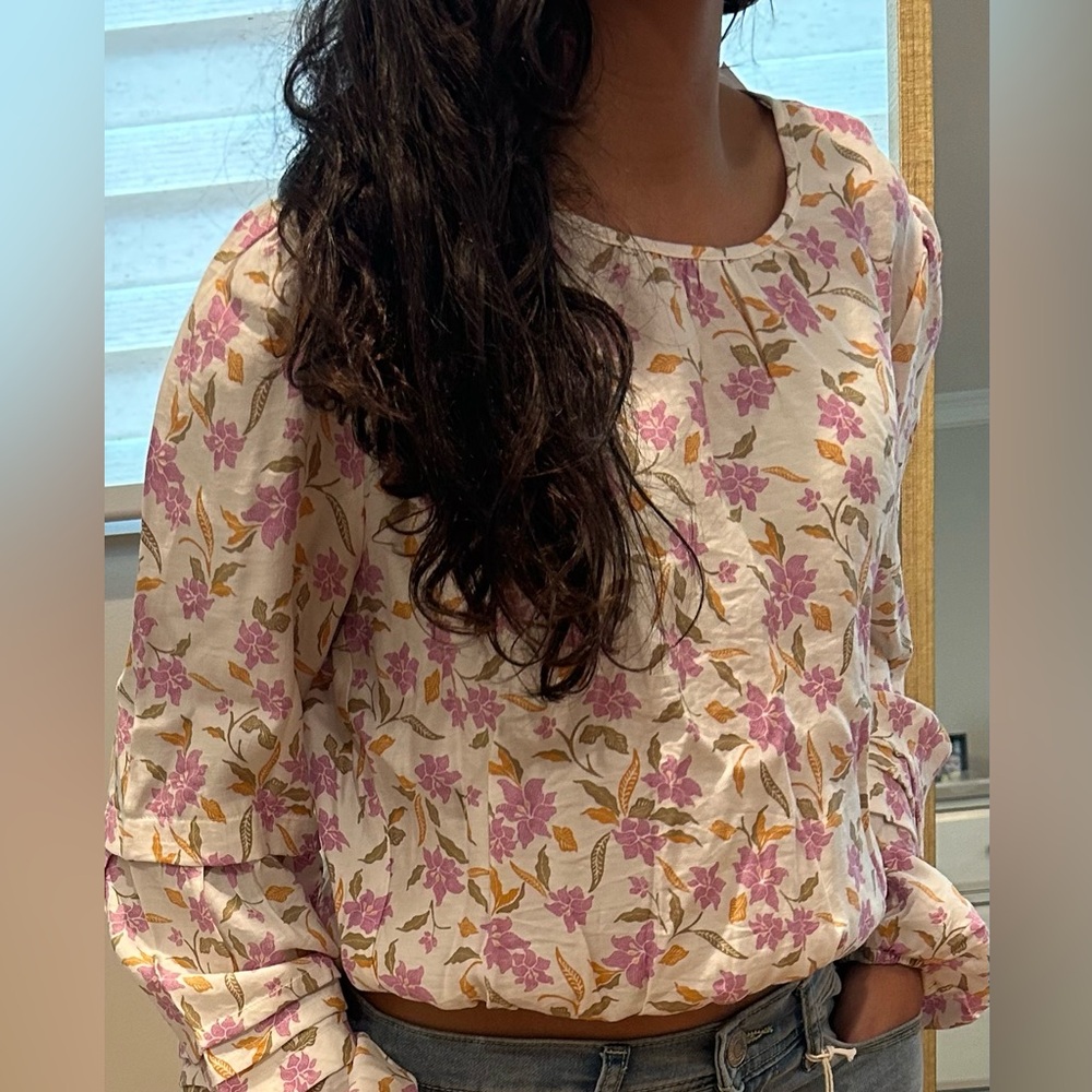 Z Supply Nylah floral top sandstone - XS